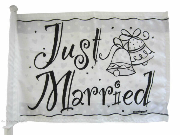 Bandiera Auto Just Married 40x29 cm