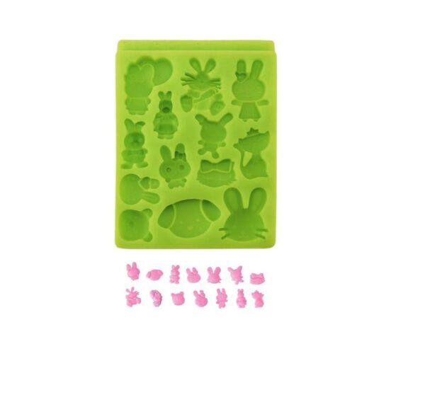 Stampo in Silicone Coniglietti 10x7,5 cm