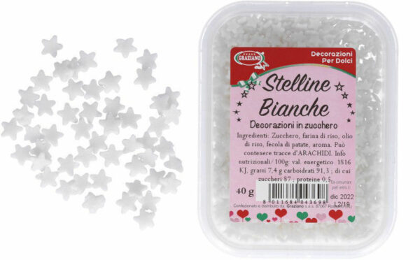 Stelline di Zucchero Bianche 40 grammi *