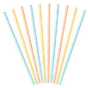 Cannucce in carta 19,5 cm multicolore pastello 10 pz *
