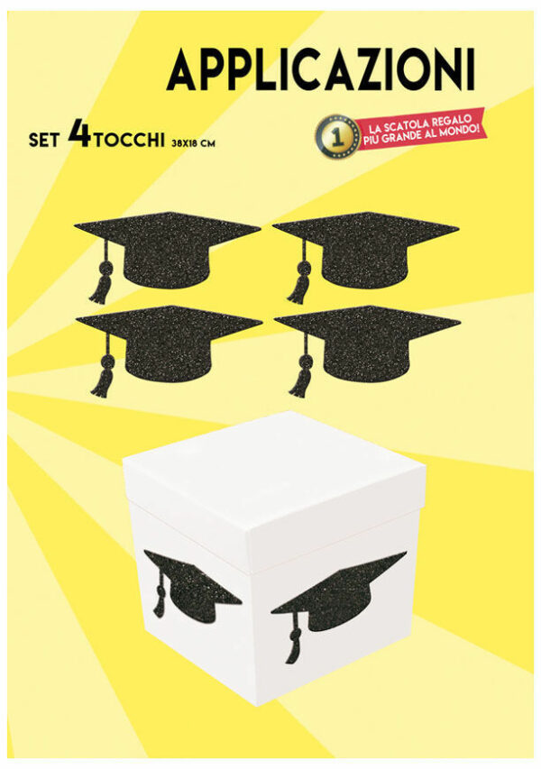 Skatush Applicazione Tocco Laurea Nero 4 pz *