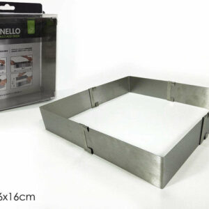 Anello regolabile quadro da 15 a 28 cm altezza 5 cm *