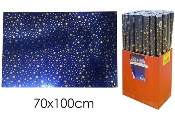 Ambientazione Presepe Rotolo Cielo Stellato oro 70x100 cm *