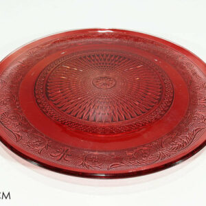 Piatto in Vetro da 33 cm Rosso *