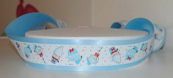 Nastro Girotorta Paperino Azzurro 4,5 cm x 2 mt*