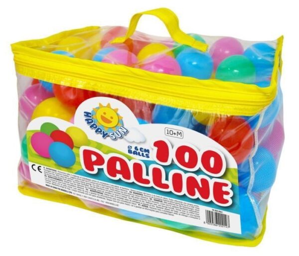 Sacca 100 Palline colorate diametro 6 cm *