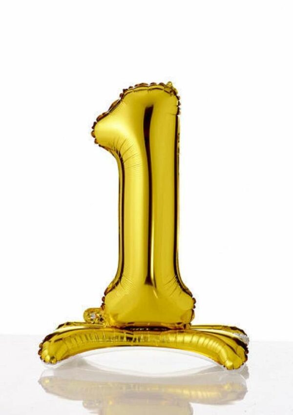 Palloncino Mylar Oro autoportante 70 cm numero 1