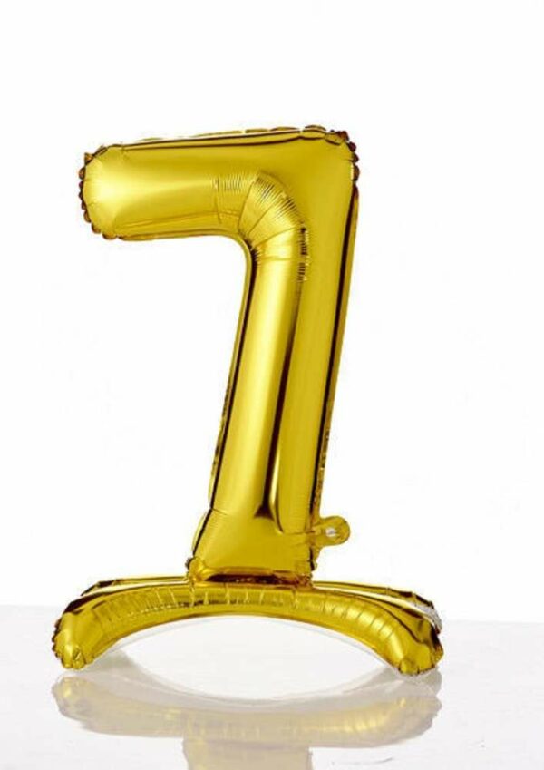 Palloncino Mylar Oro autoportante 70 cm numero 7