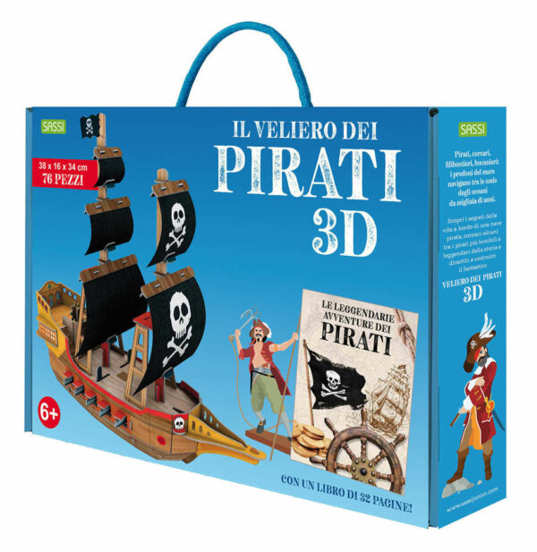 Puzzle il Veliero 3D e Libro Le Leggendarie Avventure dei Pirati *