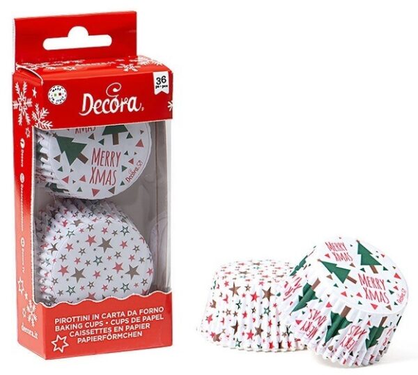 Pirottini Natalizi 50x32 mm Xmas Tree & Stars 36 pz *