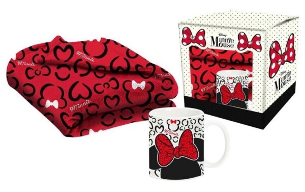 Tazza in Ceramica Minnie + Coperta in confezione Regalo