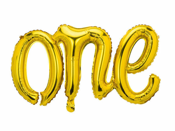 Palloncino Mylar 66x37 cm scritta One oro *
