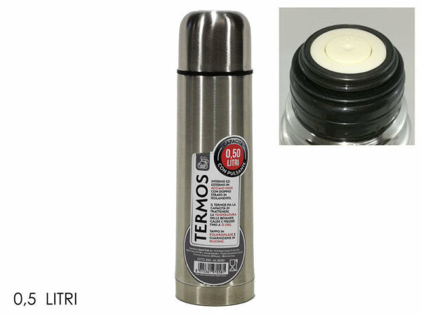 Termos in Acciaio con pulsante 0,5 litri *