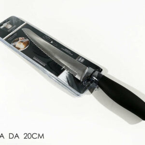 Coltello Pane 20 cm con manico nero *