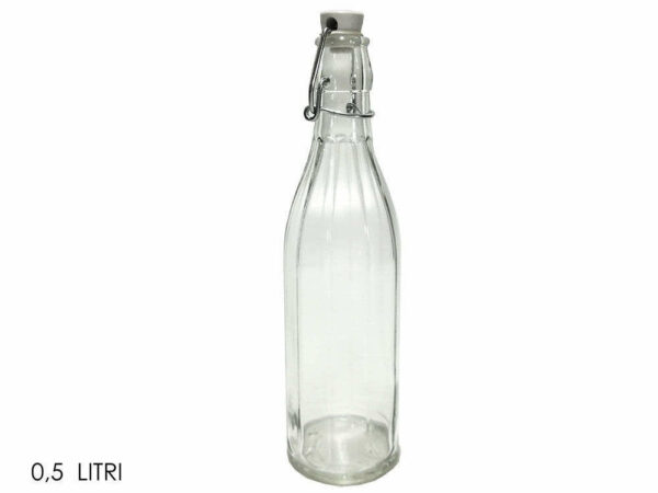 Bottiglia esagonale trasparente 500 ml *