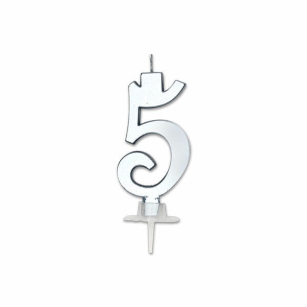 Candela Italic Metal Argento numero 5 *