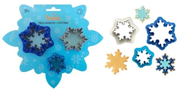Set 3 tagliapasta Frozen Star in plastica *