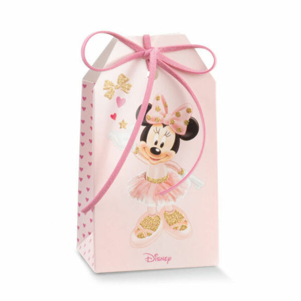 Scatola portaconfetti Tag rosa Minnie Ballerina 5,5x3,5x10 cm 10 pezzi *