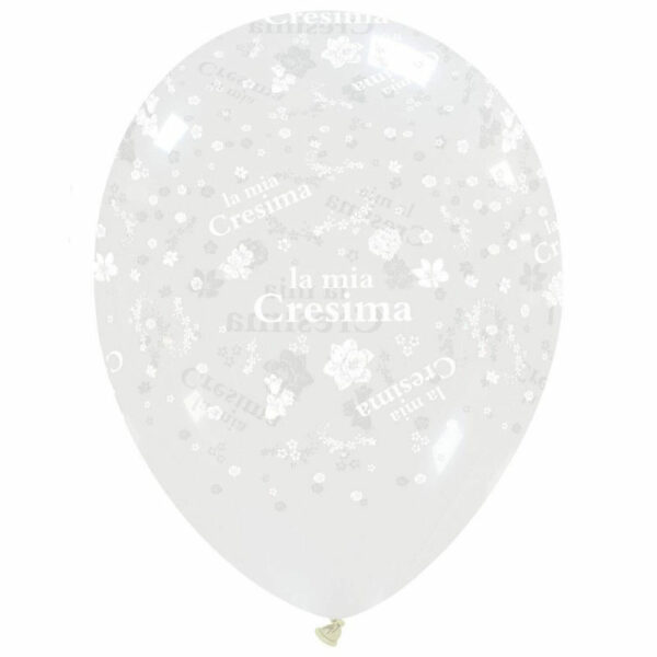 Palloncini in Lattice Trasparenti con stampa Cresima 100 pezzi *