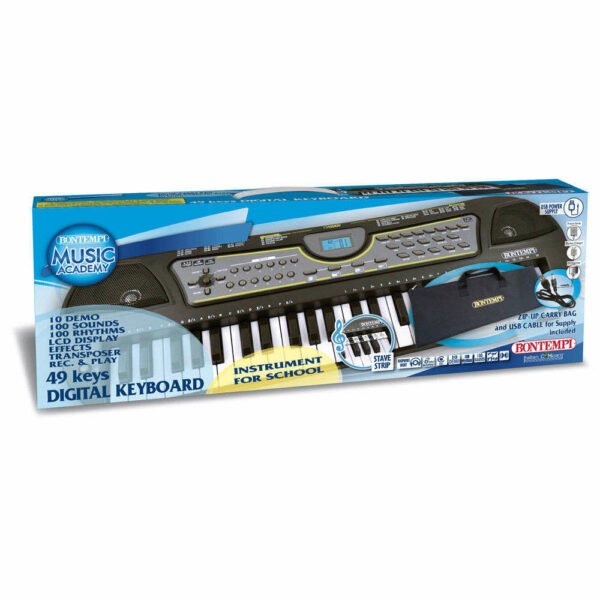 Tastiera Digitale 49 Tasti Passo Medio con Borsa ed Adattatore USB