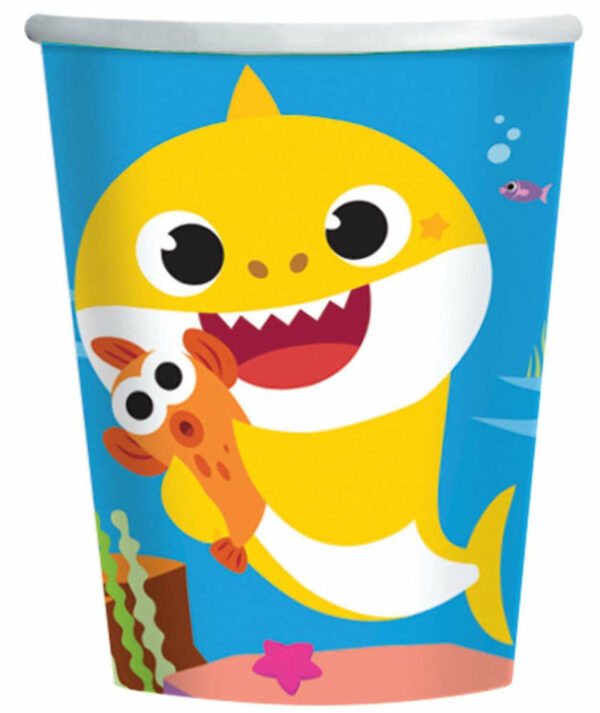 Bicchieri in carta 250 ml Baby Shark 8 pezzi