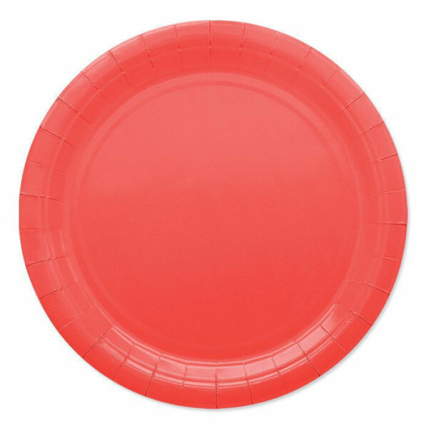 Piatti in Carta Ecolor 24 cm Rossi 25 pezzi