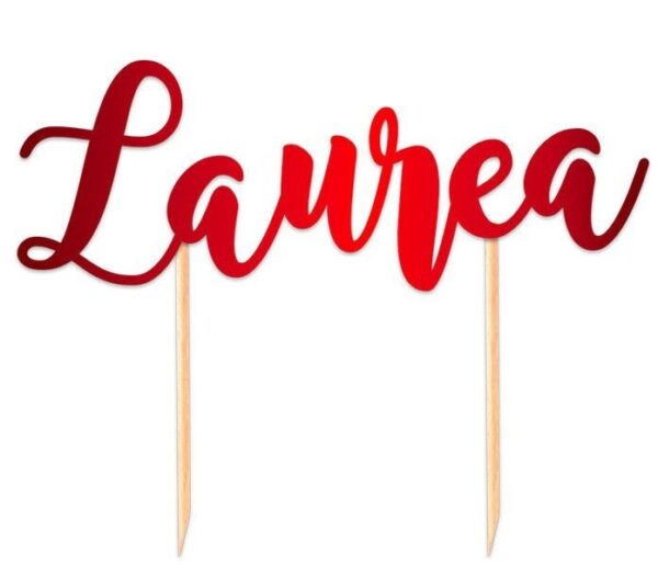 Cake Topper Italic 20x13 cm Laurea *