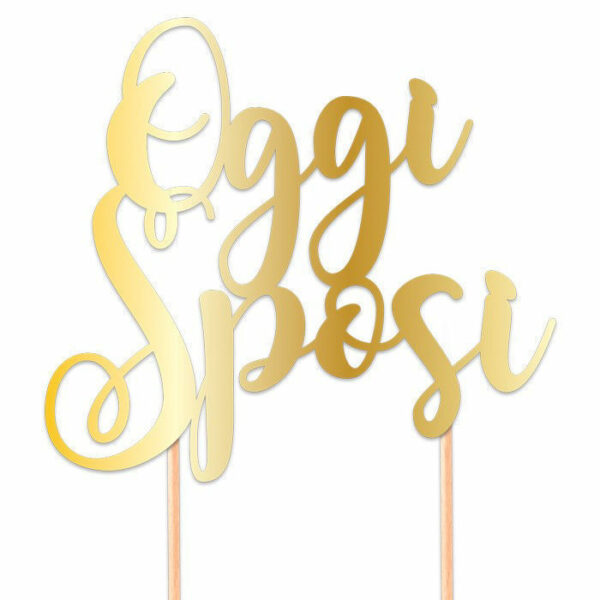 Cake Topper Italic 20x13 cm Oggi Sposi *
