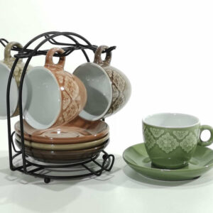 Set 4 Tazzine Caffè 10 cl con stand *
