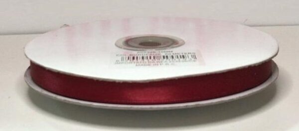 Rotolo Nastro Doppio Raso Bordeaux 10 mm 50 metri *