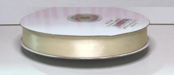 Rotolo Nastro Doppio Raso Panna 16 mm 50 metri *
