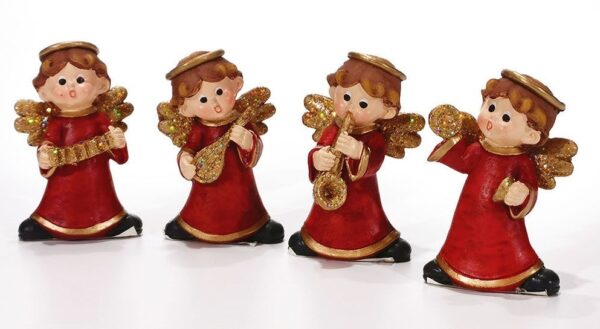 Angelo Rosso con bordo oro 6 cm *