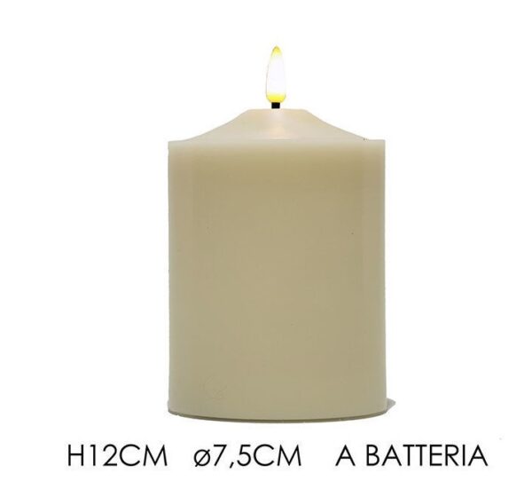 Candela Avorio 12 cm con Luce LED *