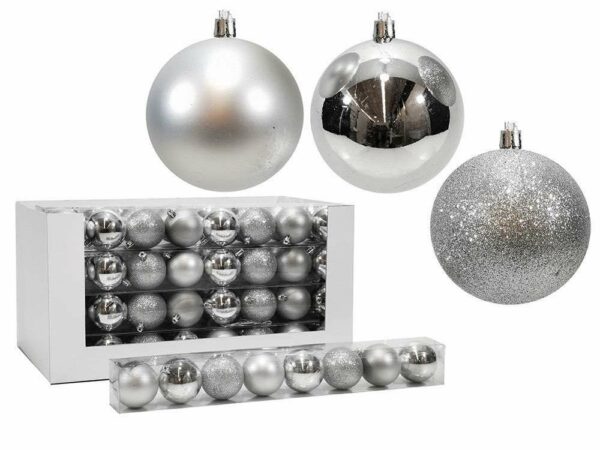 Set 8 palle 6 cm Argento Mix *