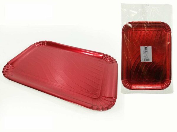 Set 2 vassoi Rossi 32x23 cm *