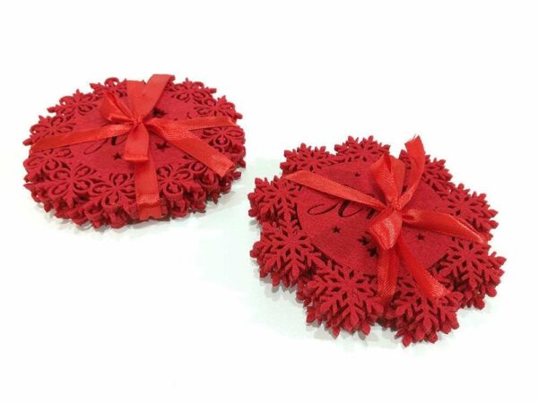 Set 4 Sottobicchieri in feltro 10 cm *