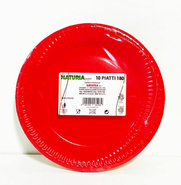 Piatti in carta 18 cm Rosso 10 pezzi *