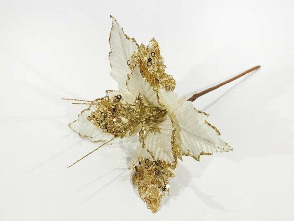 Fiore Velvet Avorio con glitter *