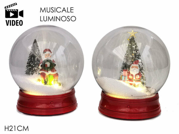 Palla di Neve 21 cm Musicale e Luminosa *