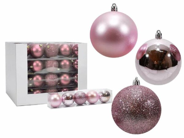 Set 5 Palle 70 mm Rosa Mix *