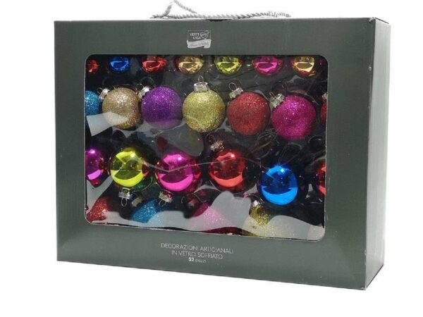 Set 52 Palle in vetro Multicolore *