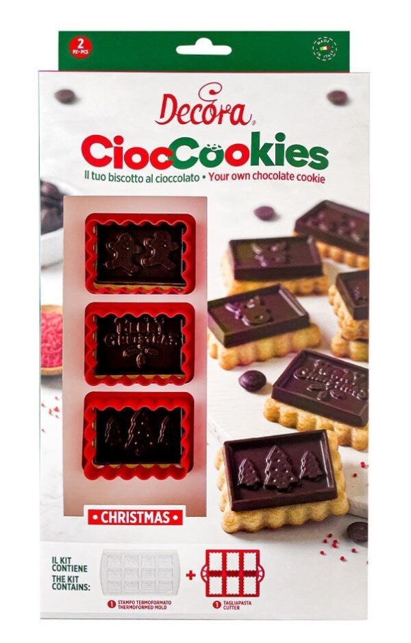 Set stampo Natalizio per gallette al cioccolato *