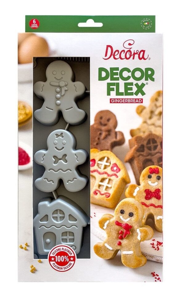 Stampo Gingerbread in silicone 6 cavità *