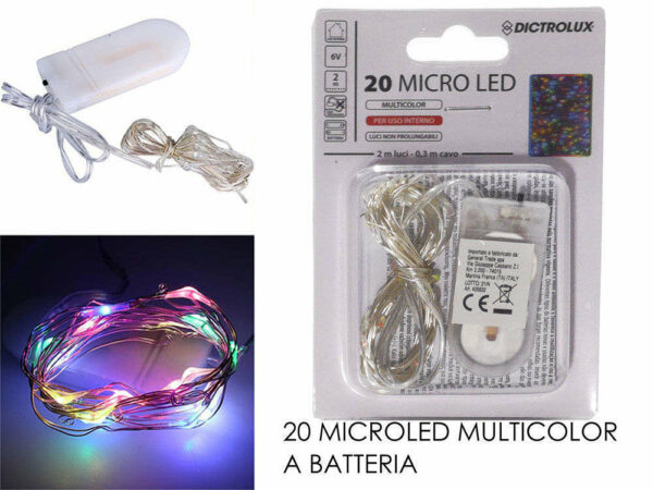 Filo 20 Microled a Batterie luce Multicolor *