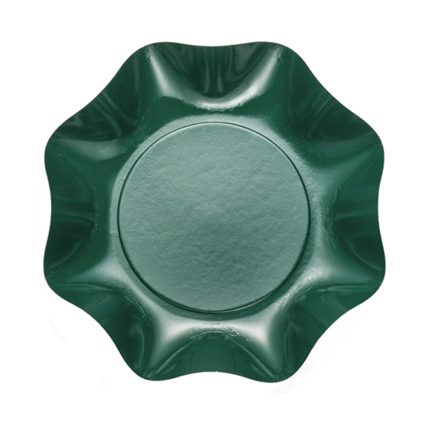 Piatti in carta fondi 22 cm Verde Scuro 10 pezzi *