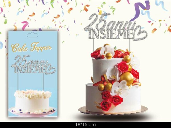 Cake Topper 25 Anni Insieme *