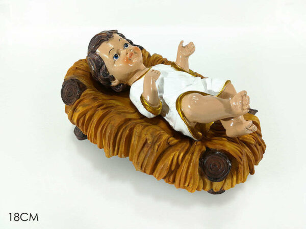 Bambinello su culla 18 cm h 10 cm