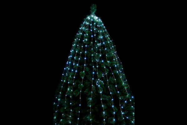 Mantello 1500 Micro LED Bianco Freddo uso esterno e interno 8 giochi di luce *