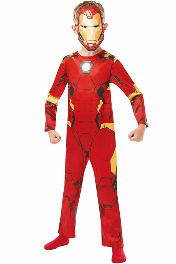 Costume Avengers Iron Man con maschera Taglia 3/4 anni *