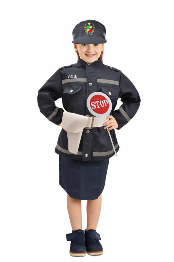 Costume Bambina Vigile Urbano 8/10 anni *